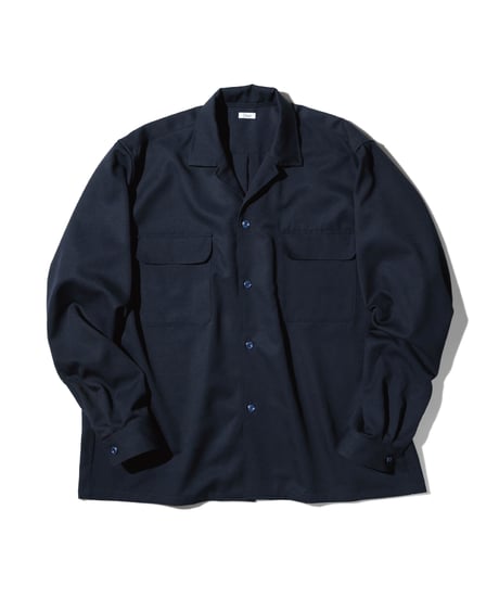 Dhal / 2/72 Wool Gaba Open Collar Shirt