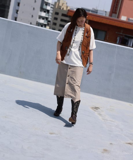 Dhal / C/Li CHAMBRAY Skirt Beige