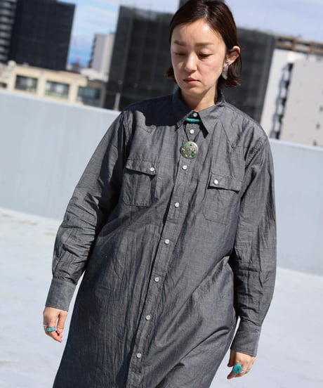 Dhal / C/Li CHAMBRAY Western Onepiece
