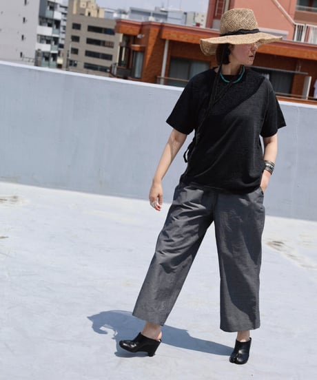 Dhal / C/Li CHAMBRAY Relax Pants Navy