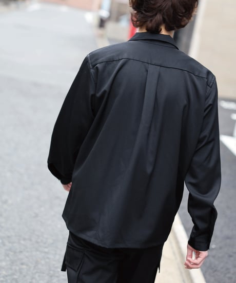 Dhal / 2/72 Wool Gaba Open Collar Shirt