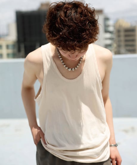 1027 Hard Twisted Bio Cutsew / Tank Top Cream
