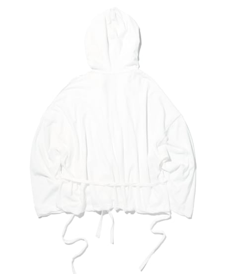 1027 Hard Twisted Bio Cutsew / Hooded Parka White