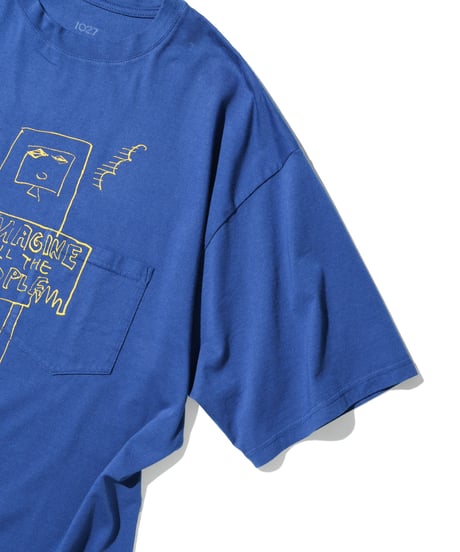 1027 × TAKAHIKO KAWAMURA TEE / Navy - Imagine all the people