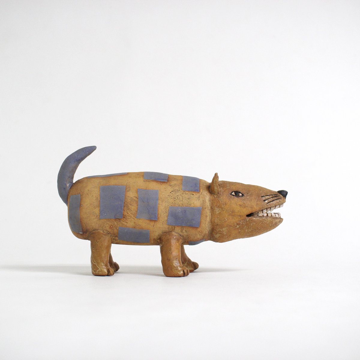 作家もの器キムホノカラフルボウルパッチワーク風中皿 アンティーク