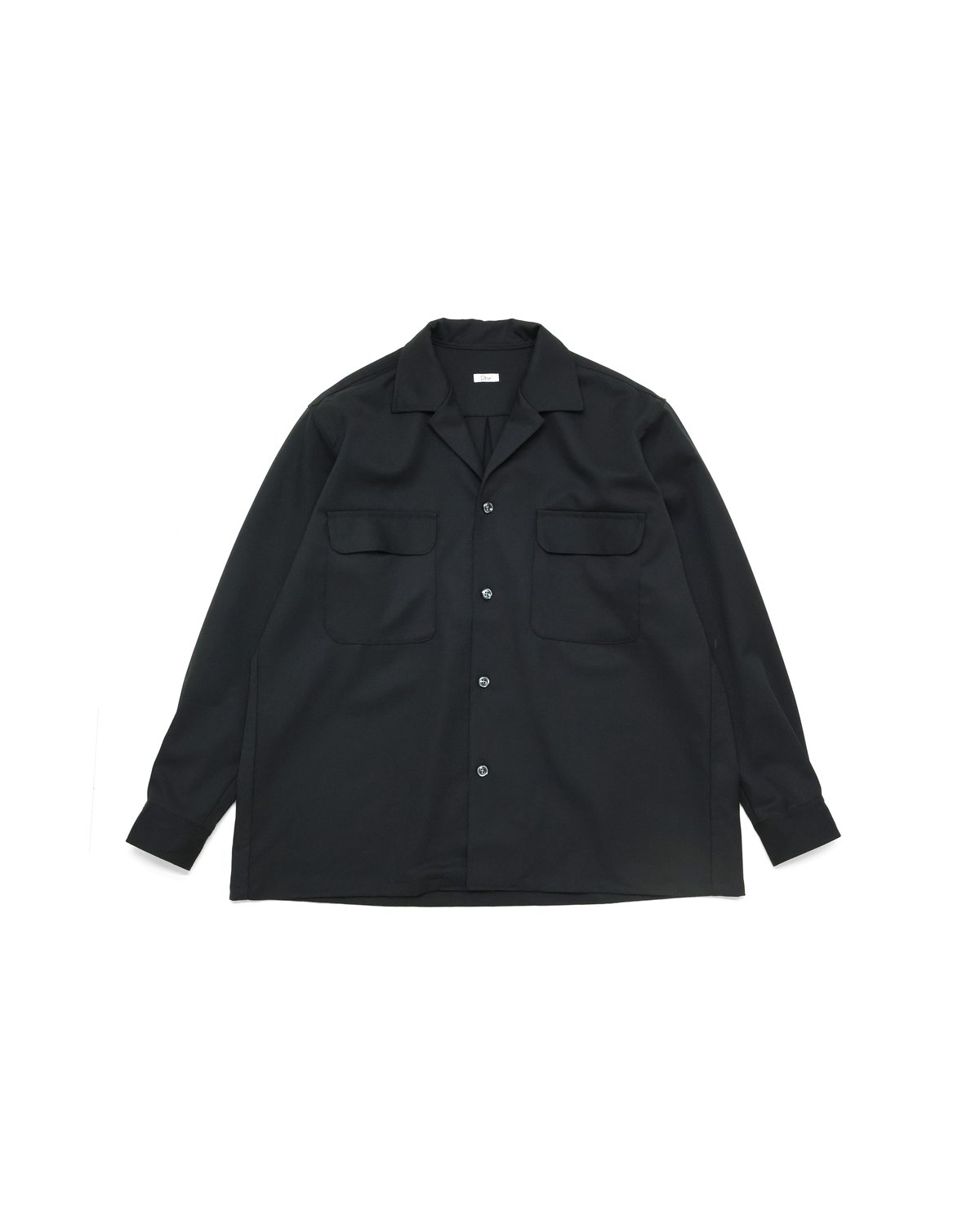 2/72 Wool GABA Open Collar Shirt | Dhal/DHAL DE