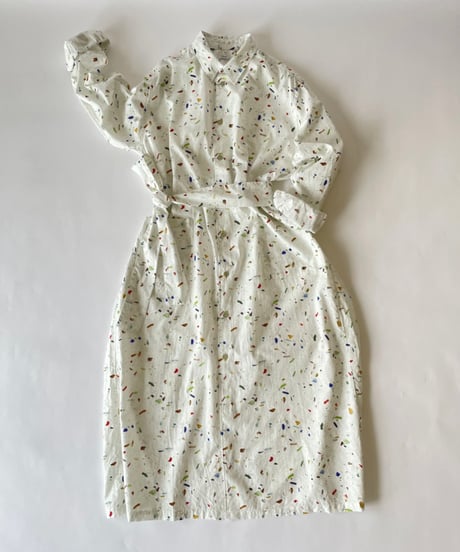 100/2 poplin Open CollarOnepiece dhal ダル