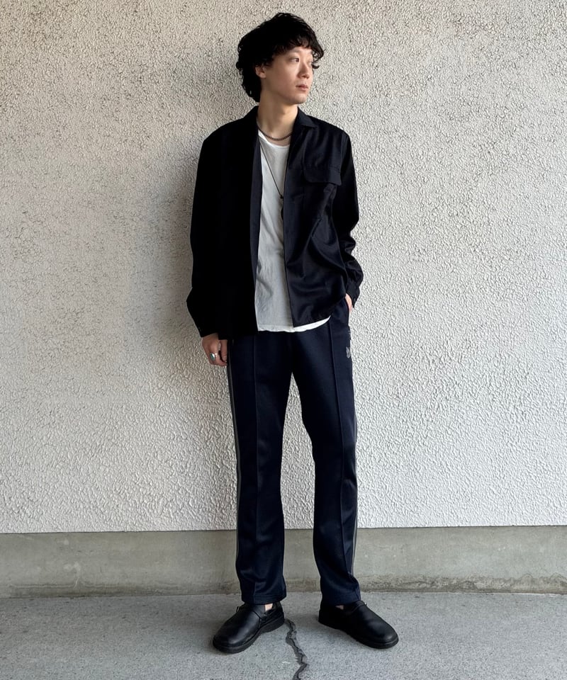 2/72 Wool GABA Open Collar Shirt | Dhal/DHAL DE