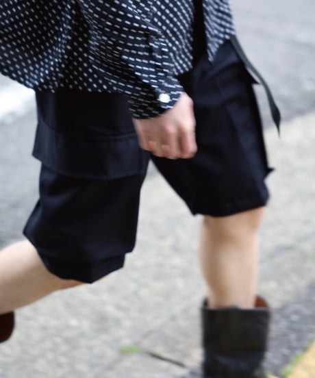 Dhal / 2/72 Wool Gaba Cargo Easy Shorts