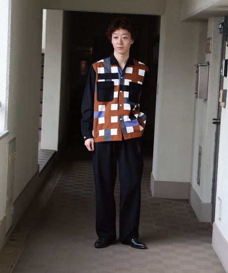 HEART ART×Dhal MATSURI  Open Collar Shirt