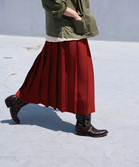 Dhal / DOUBLE FACE JERSEY  Pleats Skirt