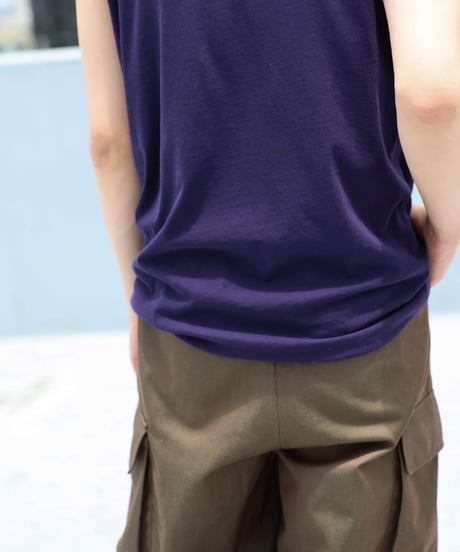 1027 Hard Twisted Bio Cutsew / No Sleeve Purple