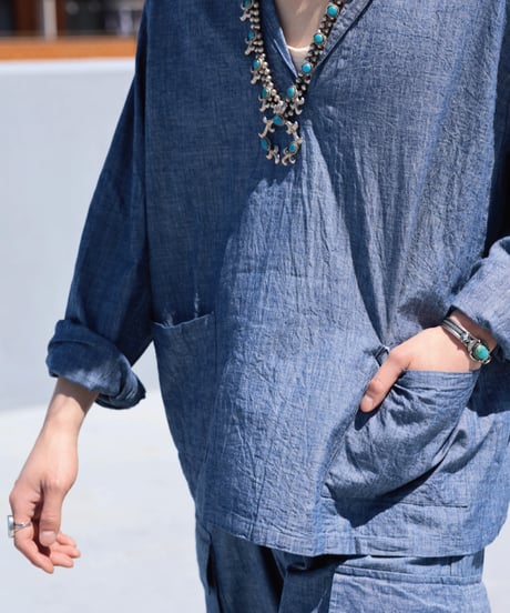 Dhal / 4.5oz CHAMBRAY DENIM Sailor Shirt