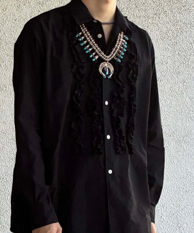 ダル　dhal フリルシャツ 100/2Poplin Frill Shirt | Dhal/DHAL DESIGN SHOP