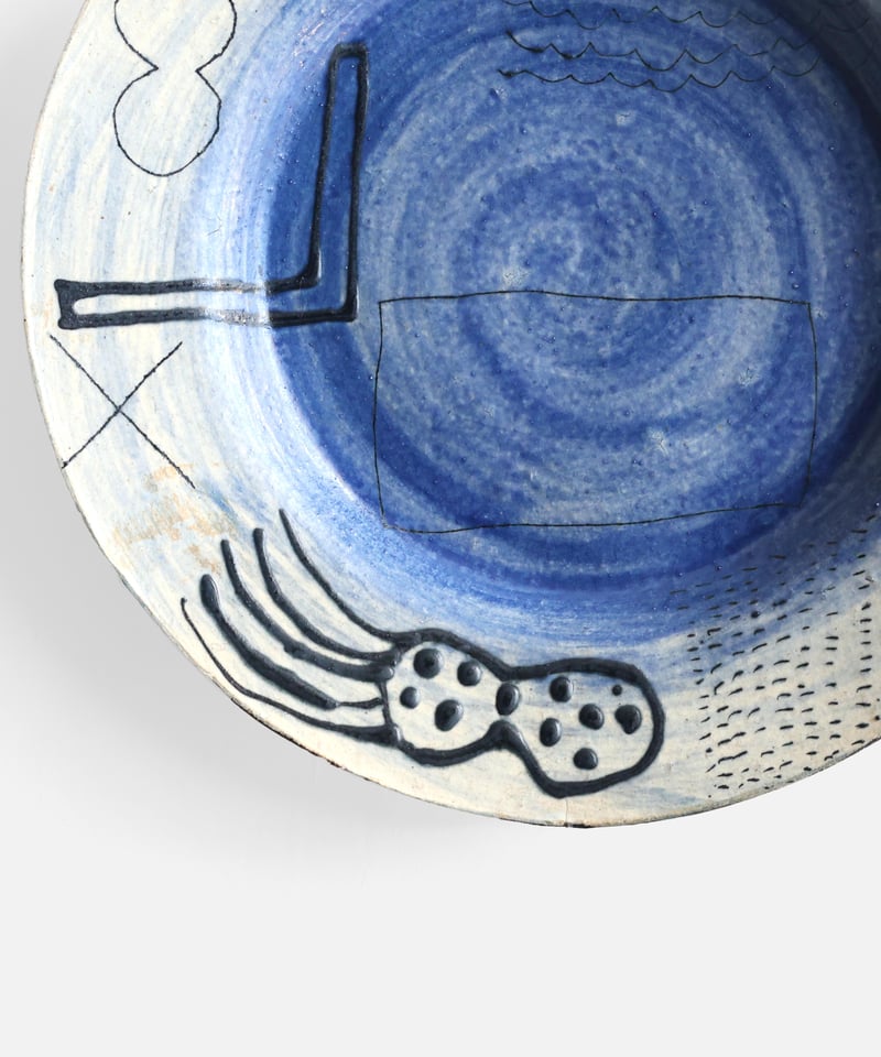 キムホノ 大皿（青） | Dhal/DHAL DESIGN SHOP online store