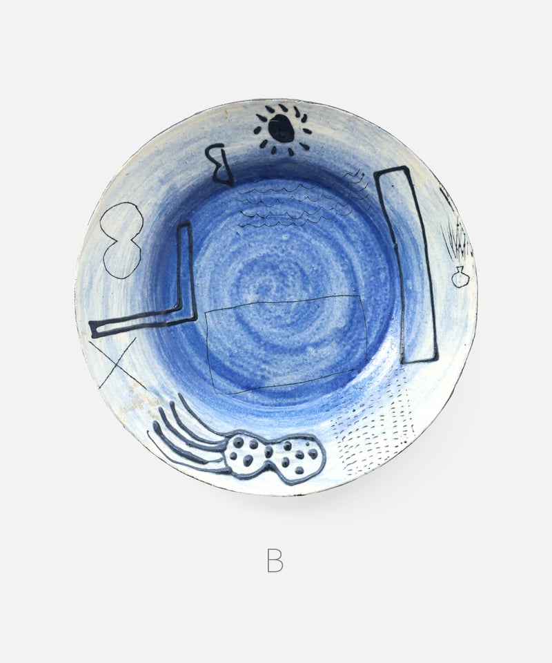キムホノ 大皿（青） | Dhal/DHAL DESIGN SHOP online store