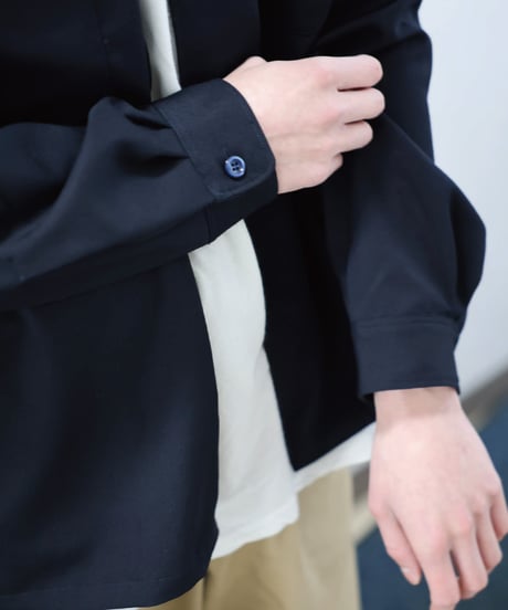 Dhal / 2/72 Wool Gaba Open Collar Shirt