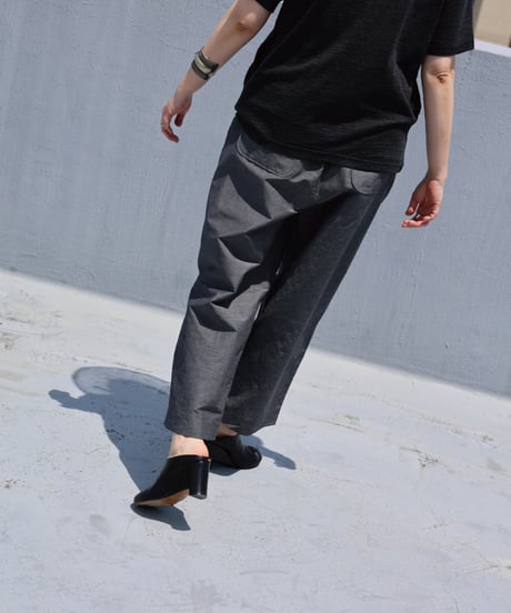 Dhal / C/Li CHAMBRAY Relax Pants Navy