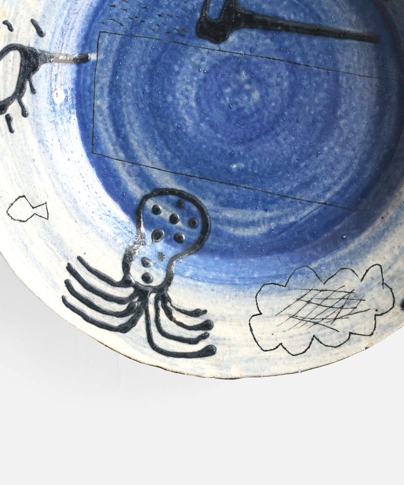 キムホノ　　平皿 キムホノ 大皿（青） | Dhal/DHAL DESIGN SHOP online store