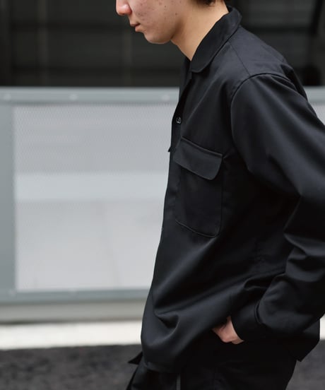 Dhal / 2/72 Wool Gaba Open Collar Shirt