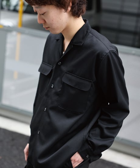 Dhal / 2/72 Wool Gaba Open Collar Shirt