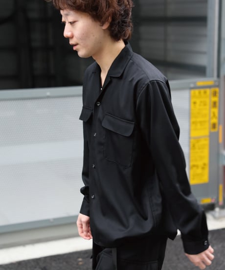 Dhal / 2/72 Wool Gaba Open Collar Shirt