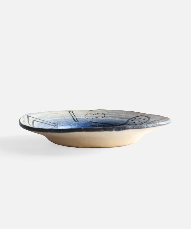 キムホノ　転写深皿 キムホノ 6寸皿（青） | Dhal/DHAL DESIGN SHOP online store