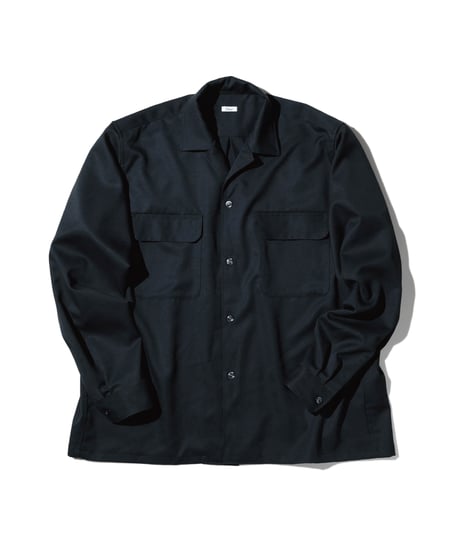 Dhal / 2/72 Wool Gaba Open Collar Shirt