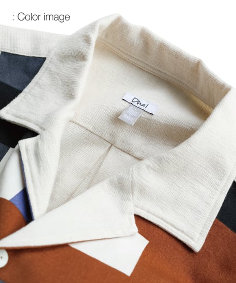 HEART ART×Dhal MATSURI  Open Collar Shirt