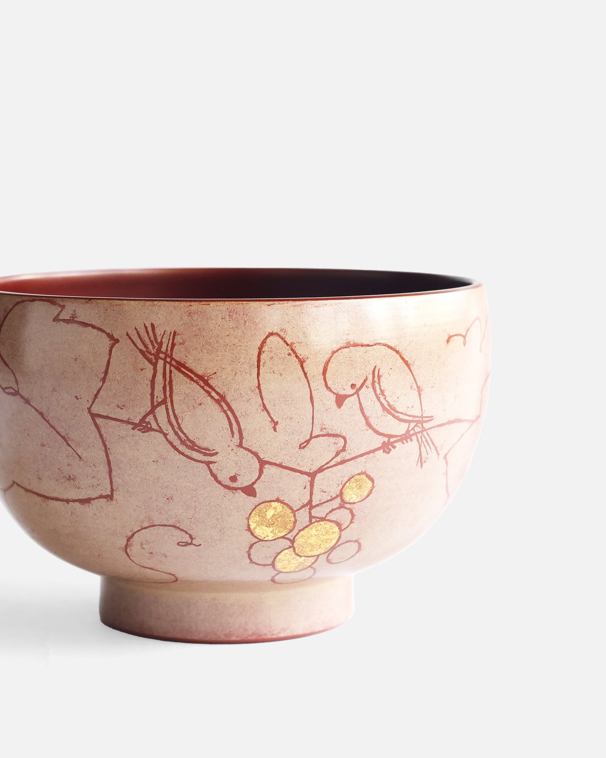 若林幸恵 漆椀 (鳥とぶどう) | Dhal/DHAL DESIGN SHOP online