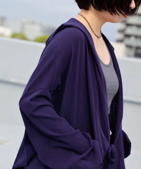 1027 Hard Twisted Bio Cutsew / Hooded Parka Purple