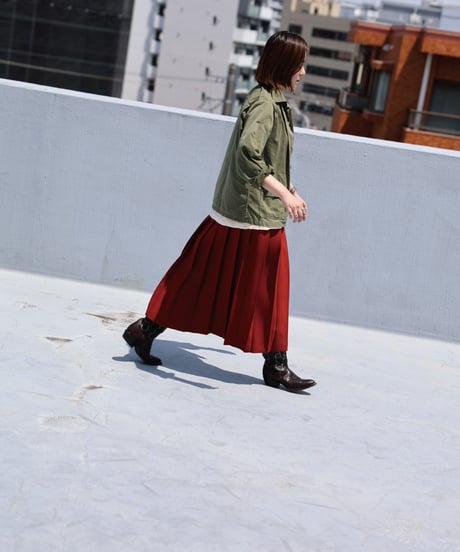 Dhal / DOUBLE FACE JERSEY  Pleats Skirt