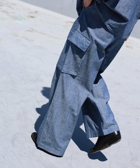 Dhal / 4.5oz CHAMBRAY DENIM Cargo Pants