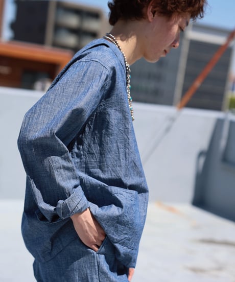 Dhal / 4.5oz CHAMBRAY DENIM Sailor Shirt
