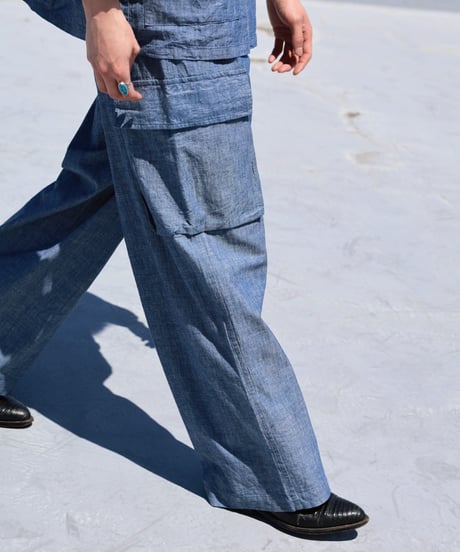 Dhal / 4.5oz CHAMBRAY DENIM Cargo Pants