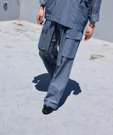 Dhal / 4.5oz CHAMBRAY DENIM Cargo Pants
