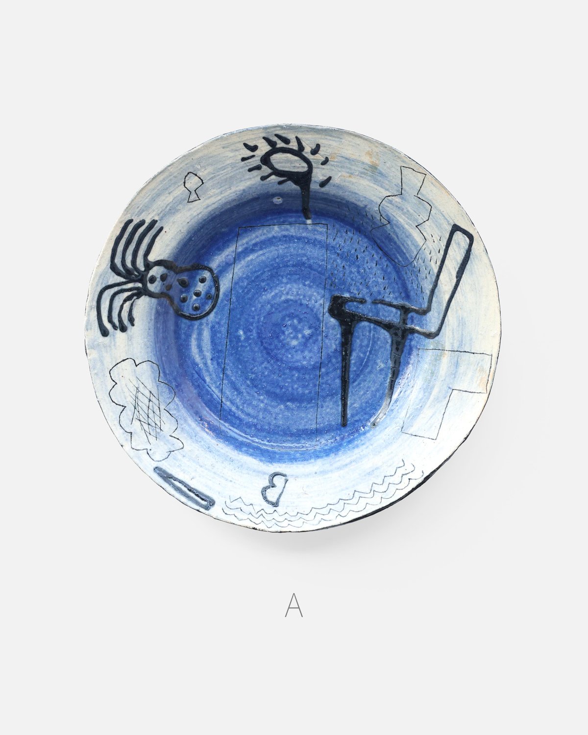 キムホノ アート風皿 キムホノ 大皿（青） | Dhal/DHAL DESIGN SHOP online store