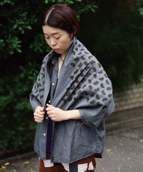C/LI CHAMBRAY / Mame Big Bandana Navy