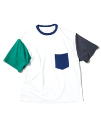 1027 30/- Coma Cotton Cutsew / Multi color Short sleeve - White