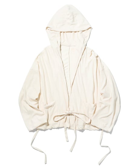 1027 Hard Twisted Bio Cutsew / Hooded Parka Cream