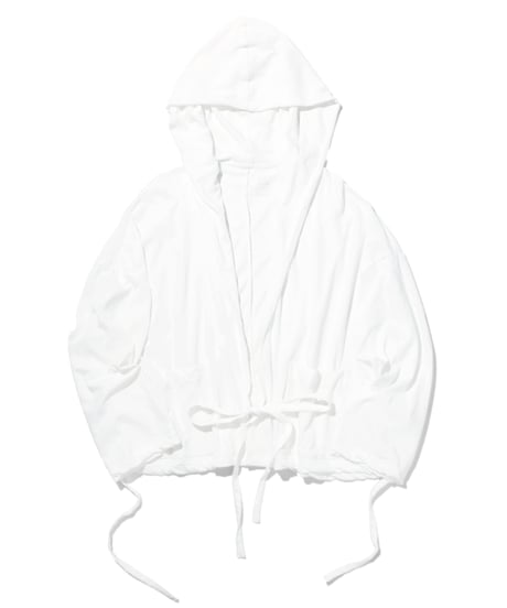 1027 Hard Twisted Bio Cutsew / Hooded Parka White