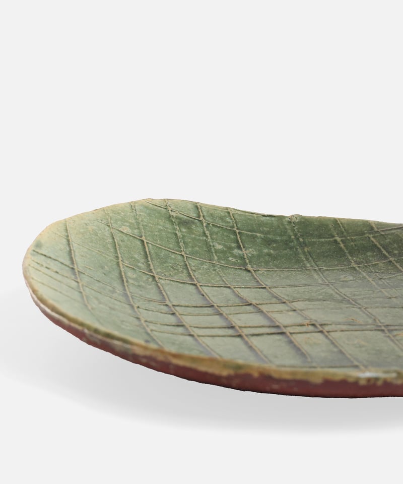 キムホノ 金憲鎬さんの飾り皿 高台付オーバル皿/キムホノ（金憲鎬）