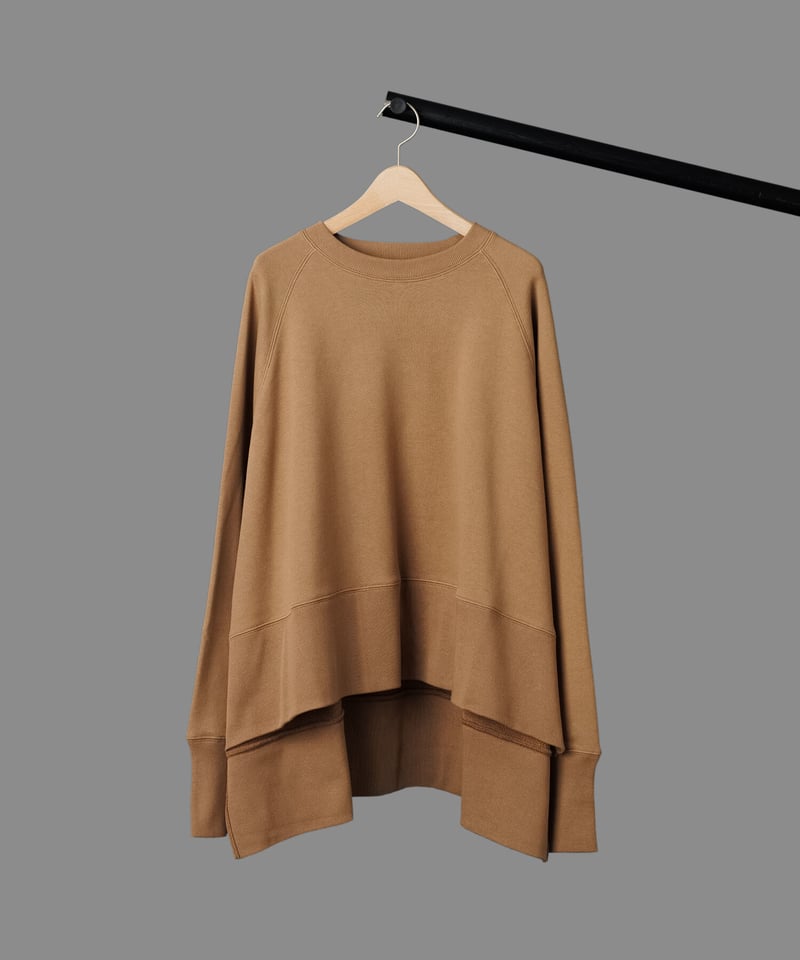 THE FLATS / ザ フラッツ 】SIDE SLIT BIG SWEAT (BEIG...