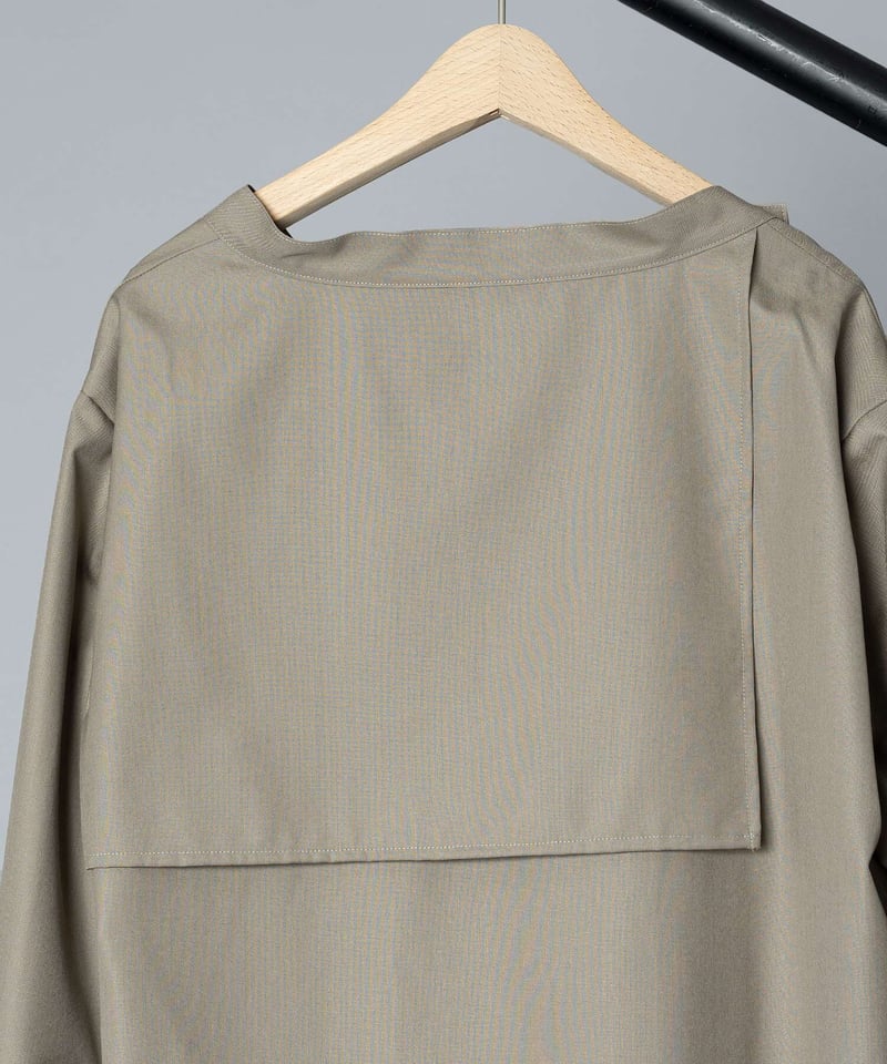 SEEALL / シーオール 】FLAP LONG SHIRTS (BEIGE) |