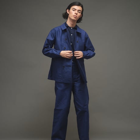 【 Le sans Pareil / ル サン パレイユ 】COTTON MOLESKIN TRADITIONAL DOUBLE COVERALL homme（NAVY)