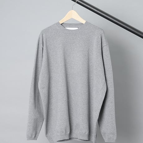 【 walenode / ウェルノード 】 Cotton cashmere Sweatshirt sweater (CHARCOAL)