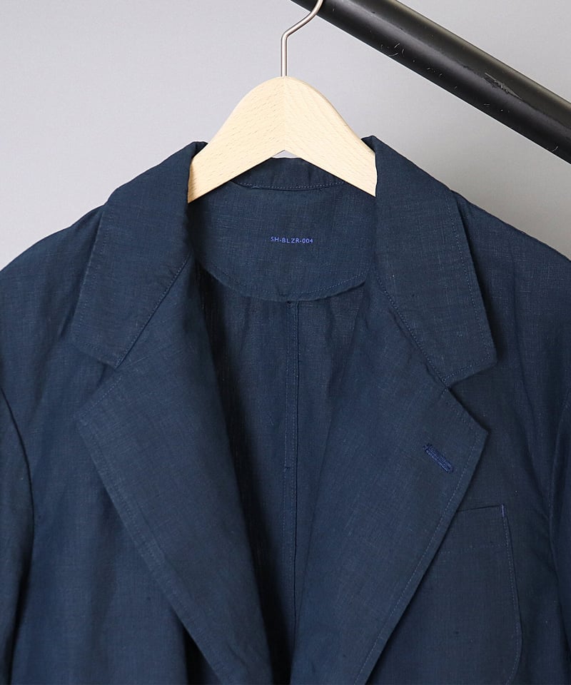 S H / エスエイチ 】 LINEN BLAZER SHIRT (NAVY) | AR...