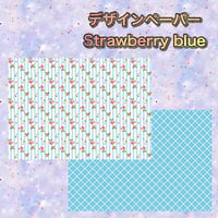 デザインペーパー Strawberry blue