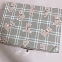 引き出し付き二段ボックス☆くま