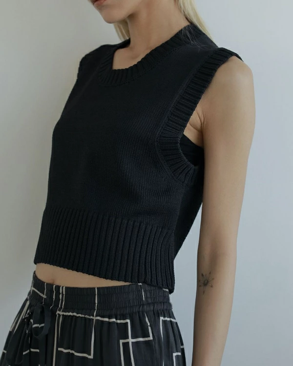 ànuke アンヌーク anuke Mix Knit Vest ミックスニットベスト